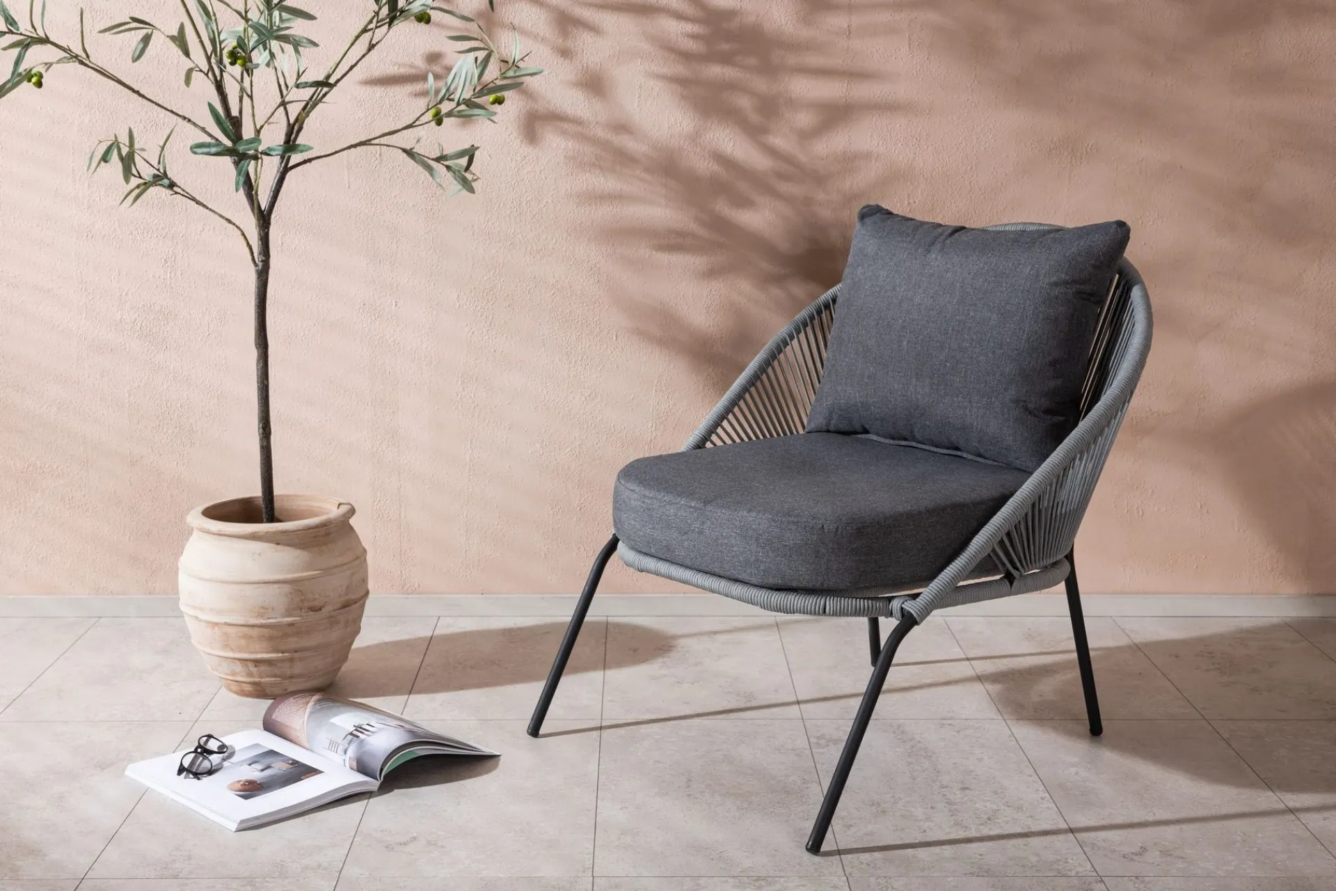 Venture Home Utelenestoler|Loungestol Ute-Lindos Lenestol Grey