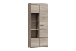 Link Vitrinskåp 80x37x194 cm beige||Grey