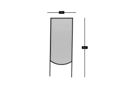 Gulvspeil|Speil Salg-Linor Gulvspeil 70x180 cm Svart