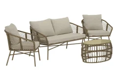 Venture Home Veranda & Terrasse|Loungesett-Lipari sofagruppe 2-seters sofa + 2 lenestoler med bord utendørs