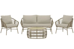 Venture Home Veranda & Terrasse|Loungesett-Lipari sofagruppe 2-seters sofa + 2 lenestoler med bord utendørs