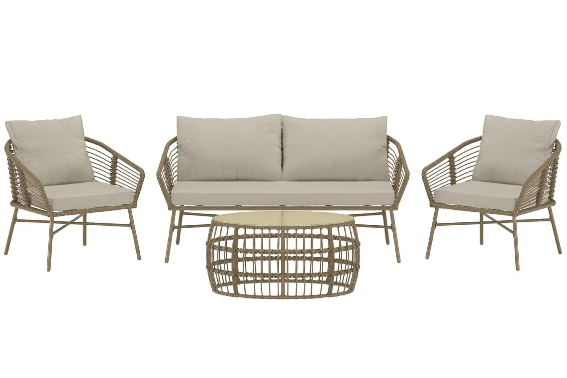 Venture Home Veranda & Terrasse|Loungesett-Lipari sofagruppe 2-seters sofa + 2 lenestoler med bord utendørs