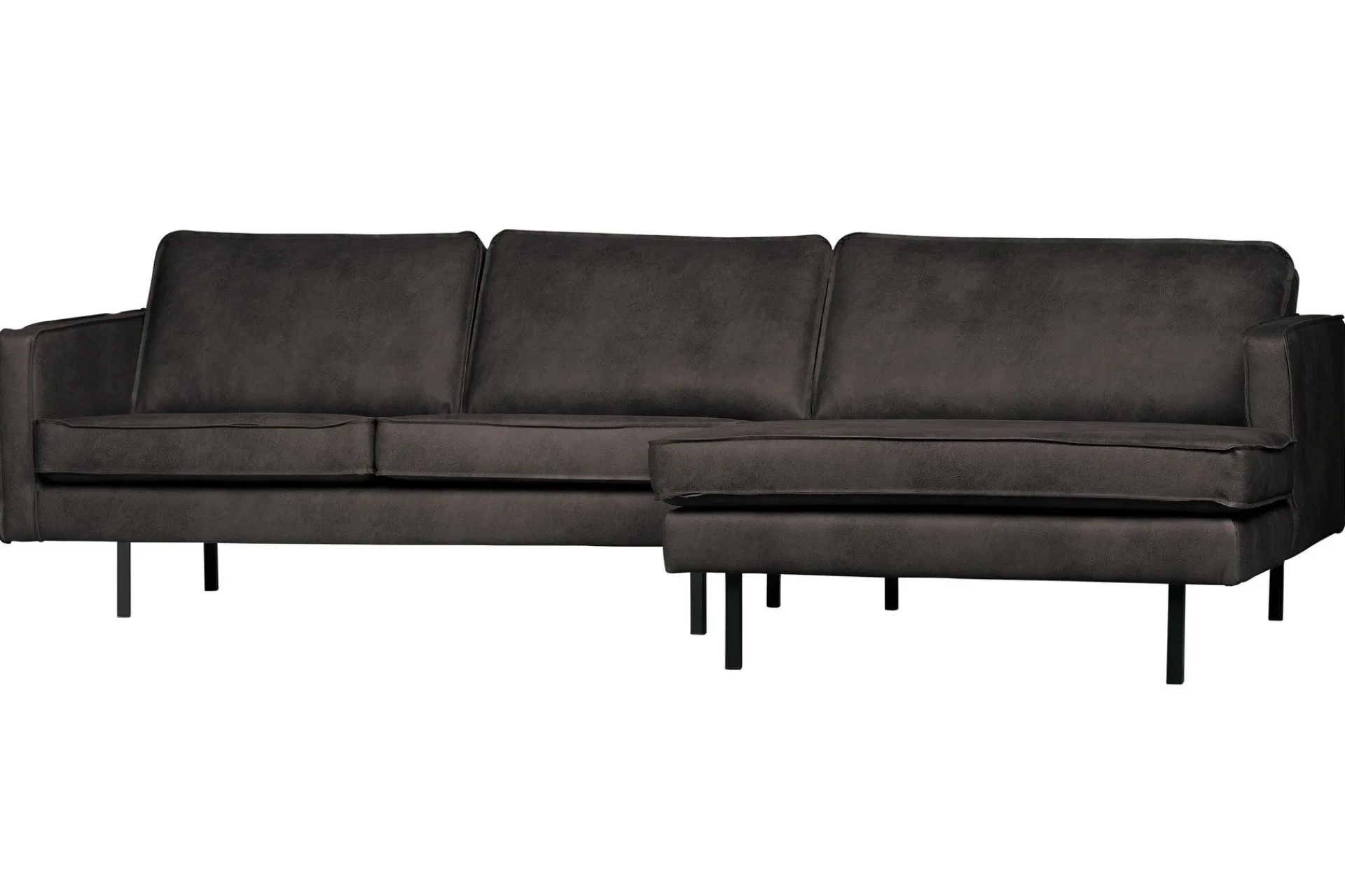 WOOOD Sofa Med Sjeselong-Lissbon Divansofa Høyre Svart