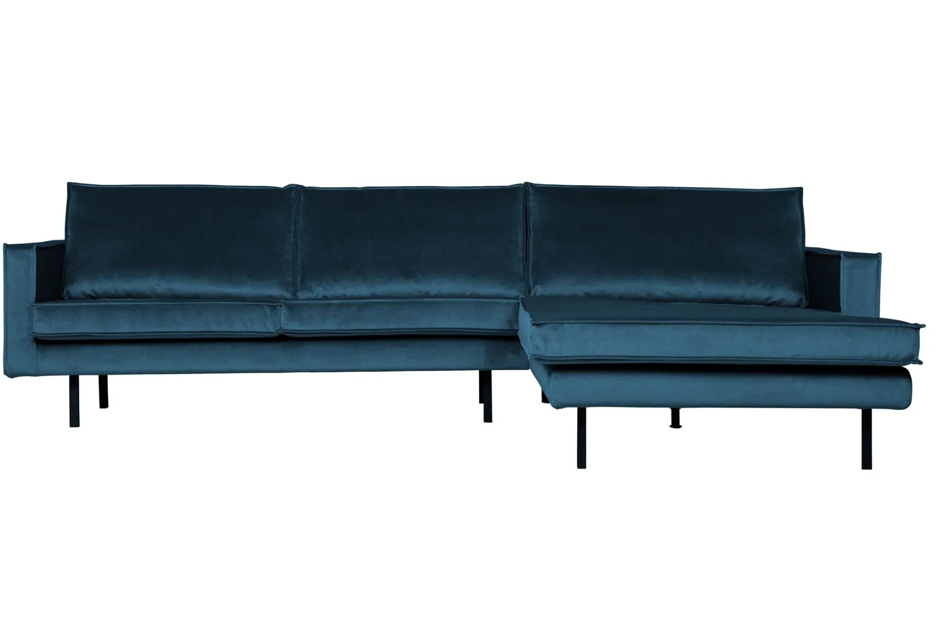 WOOOD Velour Sofa & Fløyel Sofa-Lissbon Divansofa Høyre Blå
