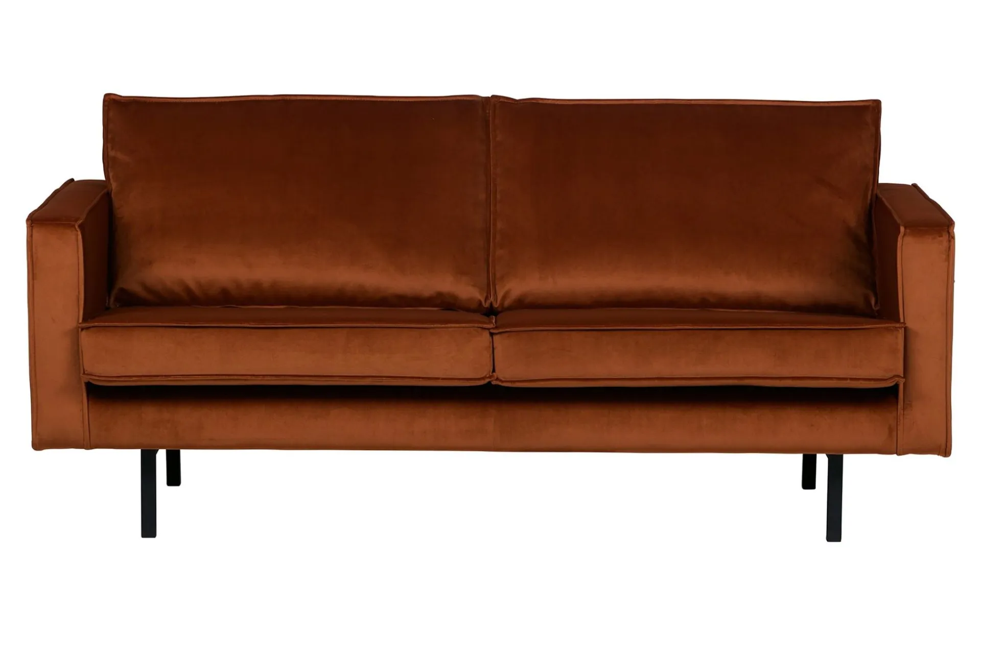 WOOOD 2 Seter Sofa-Lissbon 2,5-seters Fløyelssofa Rust