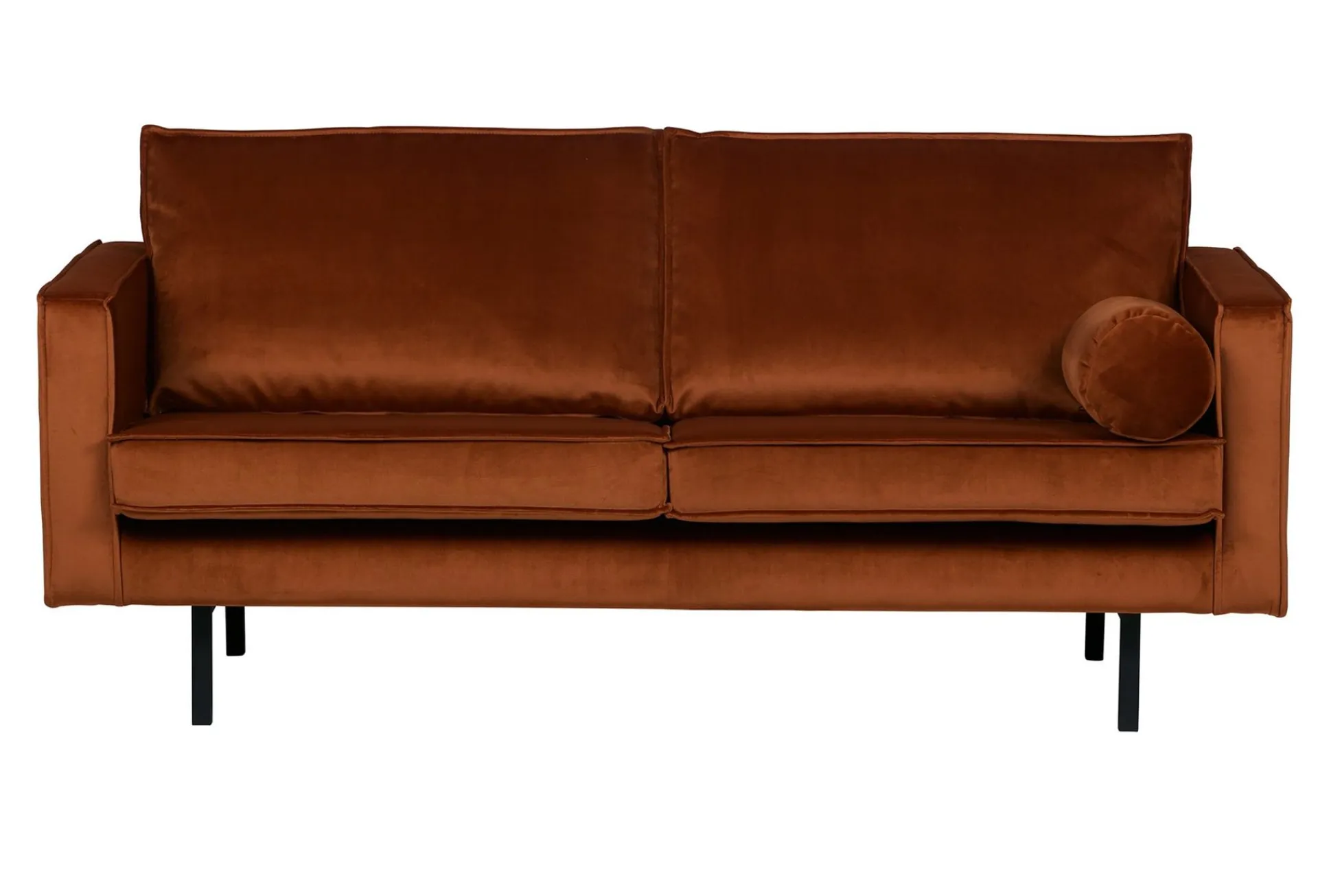 WOOOD 2 Seter Sofa-Lissbon 2,5-seters Fløyelssofa Rust