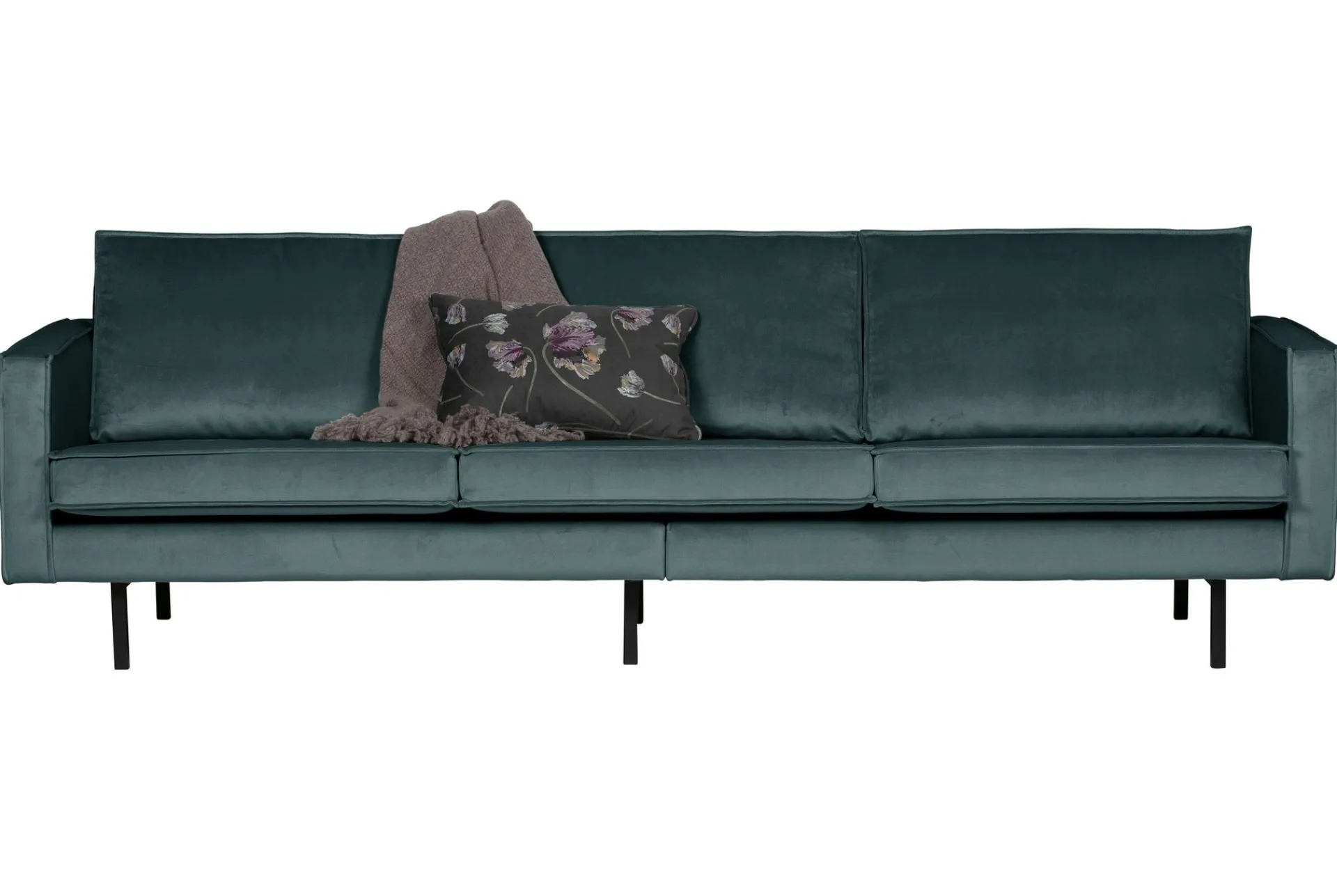 WOOOD Velour Sofa & Fløyel Sofa-Lissbon 3-seter sofa fløyel Blå Grønn