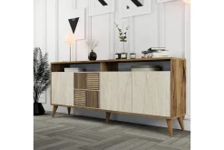 Gangbord|Avlastningsbord-Lissione Konsollbord 180 cm Valnöt,Beige