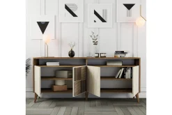 Gangbord|Avlastningsbord-Lissione Konsollbord 180 cm Valnöt,Beige
