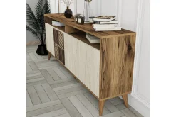 Gangbord|Avlastningsbord-Lissione Konsollbord 180 cm Valnöt,Beige