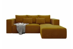 Listowel 3-sits Hörnbäddsoffa Yellow