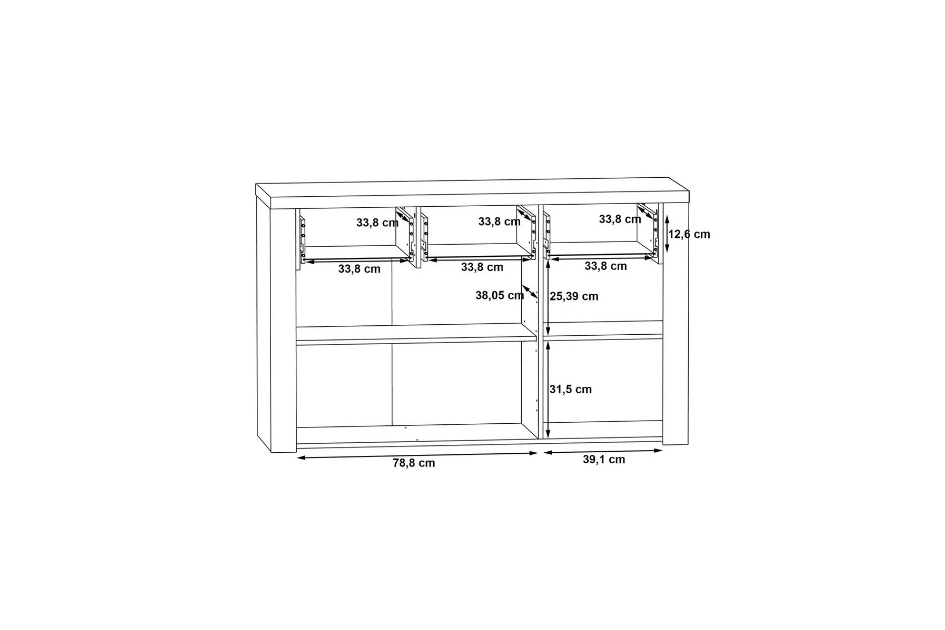 Sideboard & Skjenker-Loannia Sideboard 41x136 cm Brun