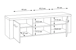 Tv-Benk & Mediabenk-Loannia Tv-benk 151 cm Brun