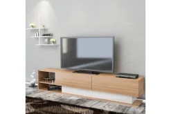 Tv-Møbelsett-Lofita TV-benk Brun,Hvit