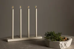 Venture Home Nattbordslampe|Bordlampe-Lofsdalen Adventsstake 35 cm Beige