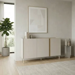 Sideboard & Skjenker-Lomar Konsoll 150x82,9x40,5 cm Sandstein Naturlig eik