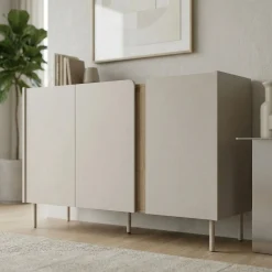 Sideboard & Skjenker-Lomar Konsoll 150x82,9x40,5 cm Sandstein Naturlig eik