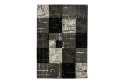 KM Home Moderne Tepper-London Square Friezematte 160x230 Svart/Grå