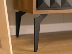 Vitrineskap|Skap-Lorvenn Vitrineskap 54x182 cm Brun,Svart