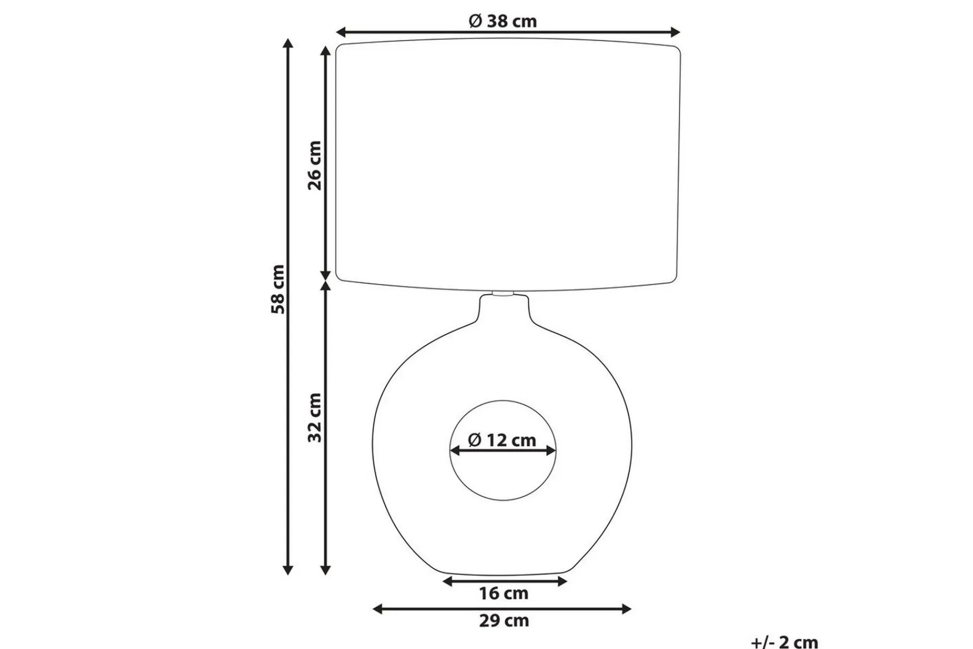 Losventa Bordlampe 58 cm E27
