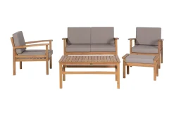 Veranda & Terrasse|Loungesett-Loungegruppe akasie MANILA Tre/Natur