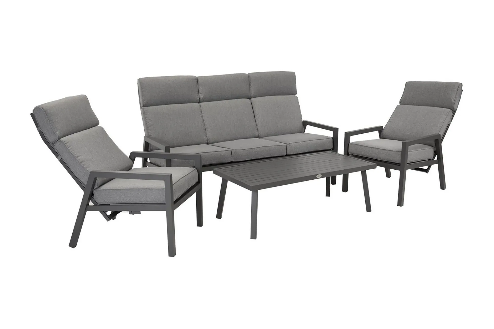 Veranda & Terrasse|Loungesett-Loungegruppe CASPER Grey