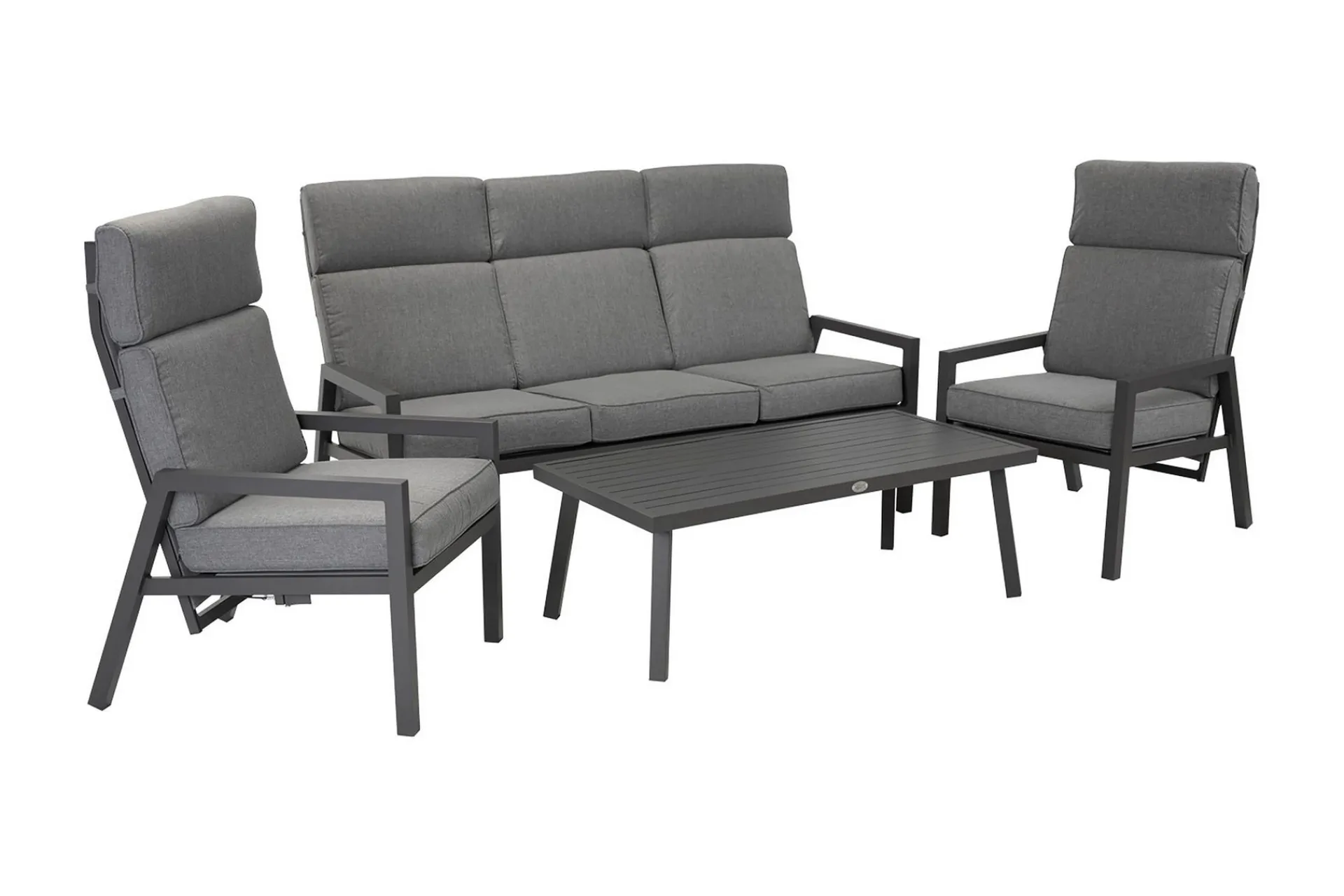 Veranda & Terrasse|Loungesett-Loungegruppe CASPER Grey