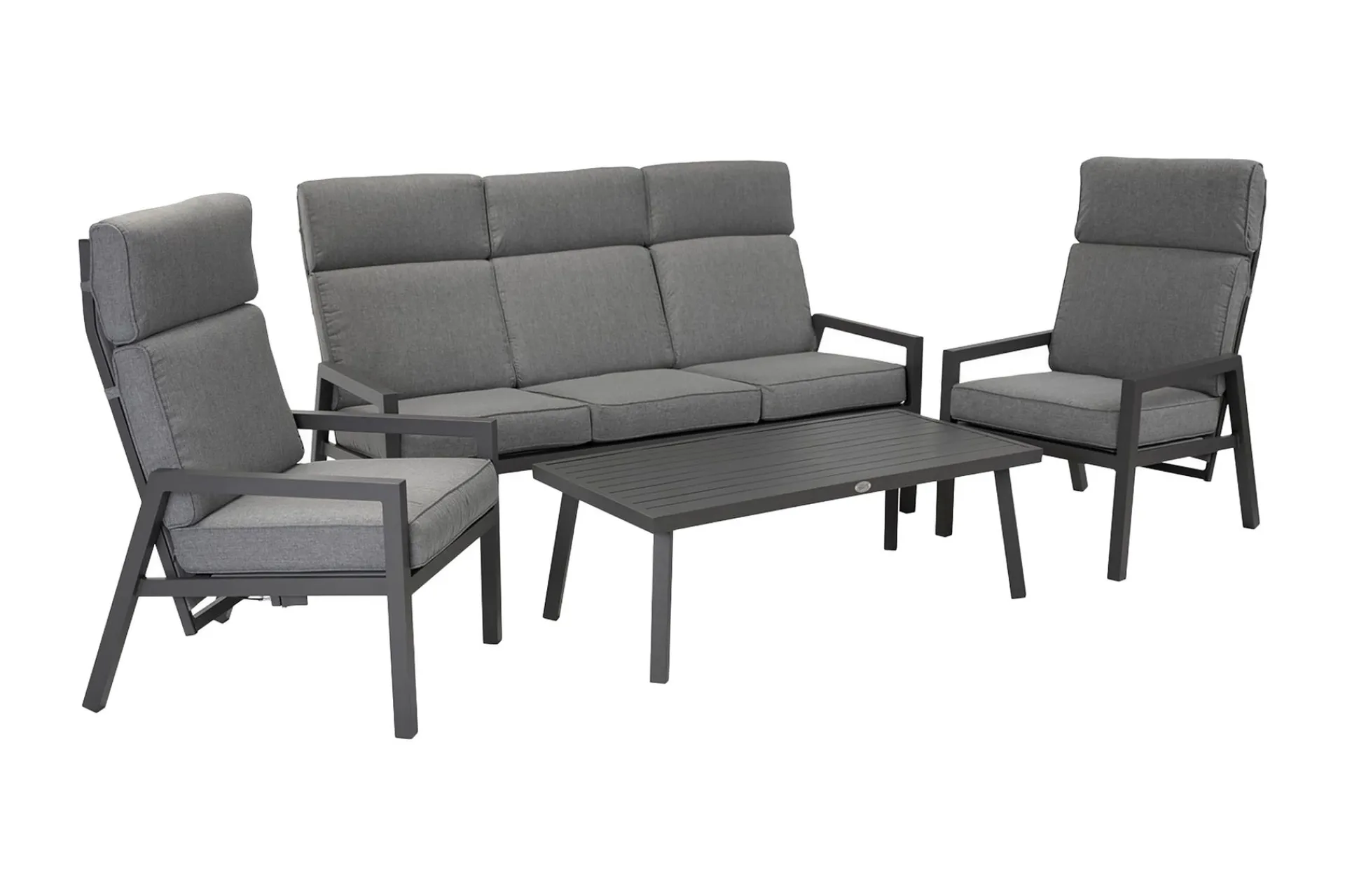 Veranda & Terrasse|Loungesett-Loungegruppe CASPER Grey