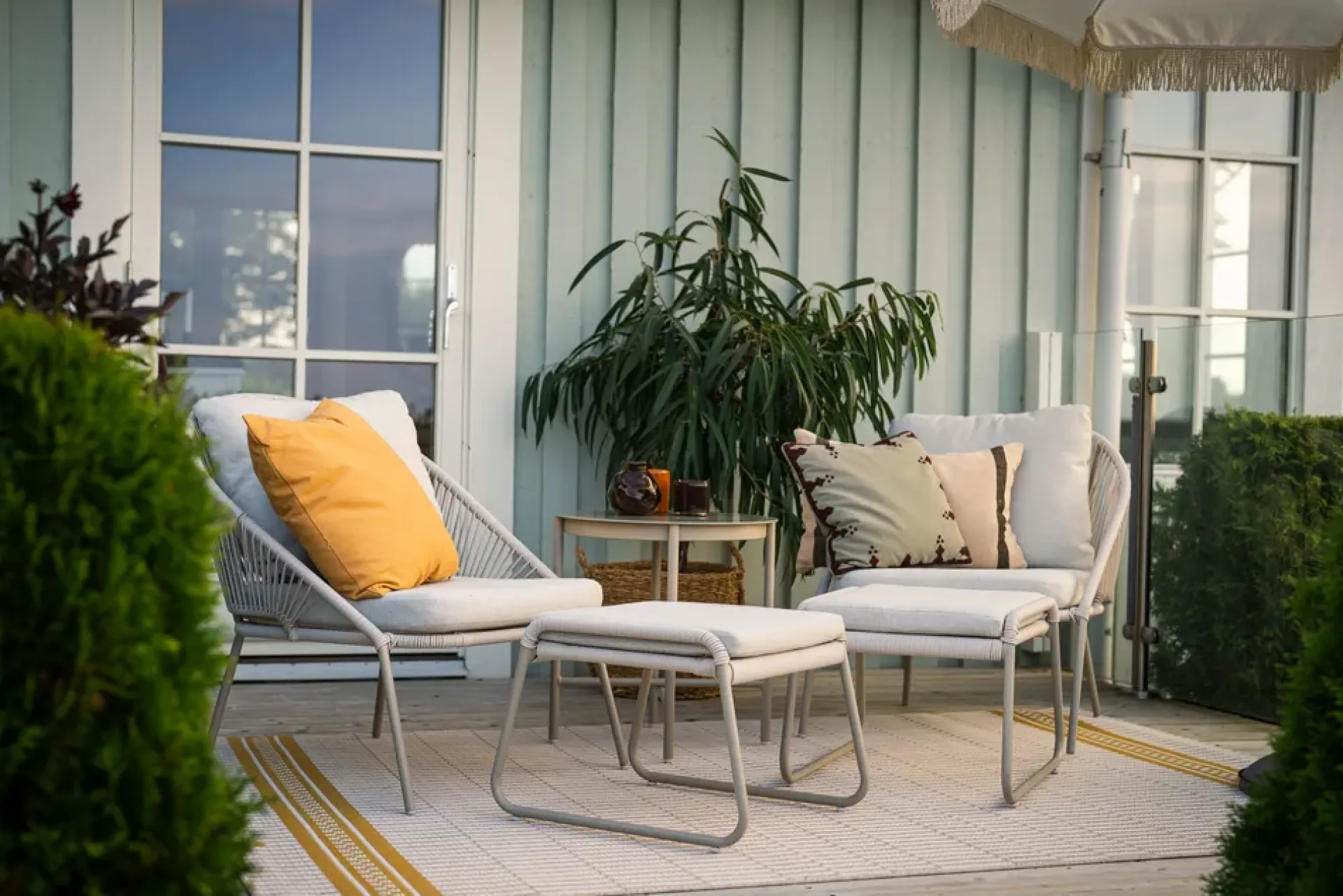 Hillerstorp Cafesett|Balkonggrupper-Loungegruppe Holmsund Beige