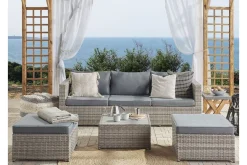 Veranda & Terrasse|Loungesett-Loungegruppe rødgrå SABBIA Grey