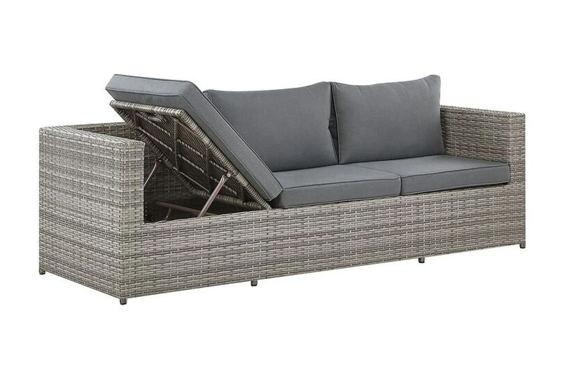Veranda & Terrasse|Loungesett-Loungegruppe rødgrå SABBIA Grey