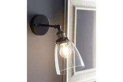 Nattbordslampe-Lovataia Vegglampe 2 stk E27 Svart