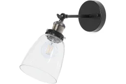 Nattbordslampe-Lovataia Vegglampe 2 stk E27 Svart