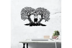 Skilt-Love Tree Veggdekor Svart
