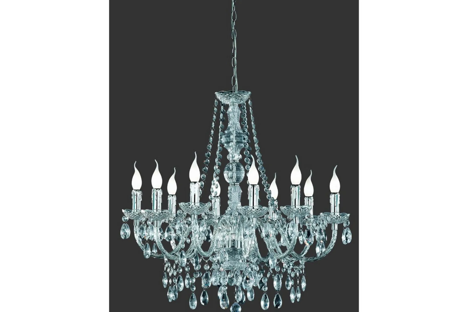 Trio Lighting Barnelampe|Taklampe-Lüster Lysekrone 10xE14 klar Krom