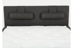 Bedly Sengetilbehør & Sengegavl-Lucky Sengegavl Glatt 150 cm Svart/Grå