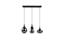 Trio Lighting Kjøkkenlampe|Barnelampe-Lumina Pendellampe 3-os E14 Mattsvart