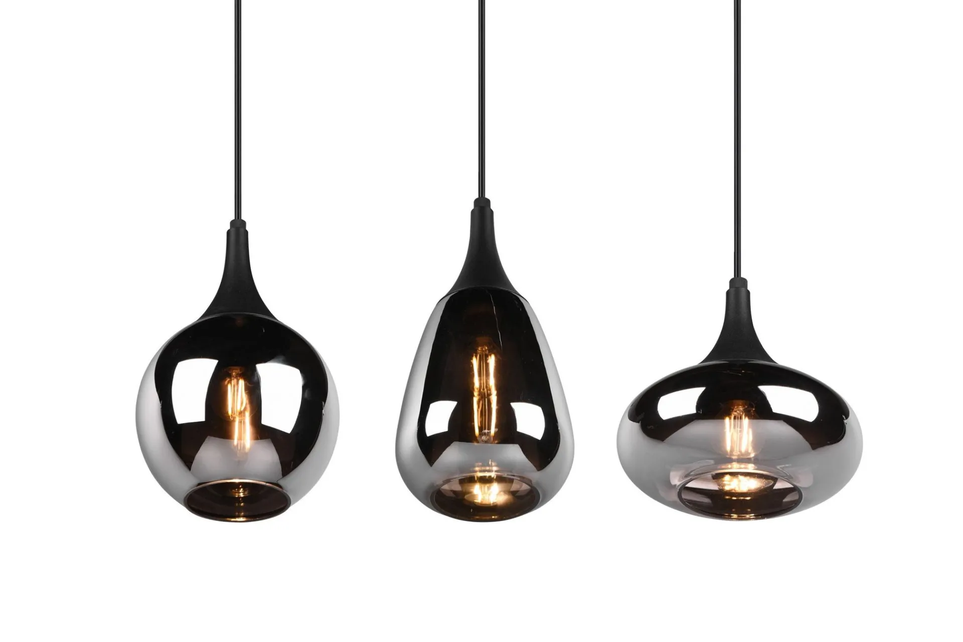 Trio Lighting Kjøkkenlampe|Barnelampe-Lumina Pendellampe 3-os E14 Mattsvart