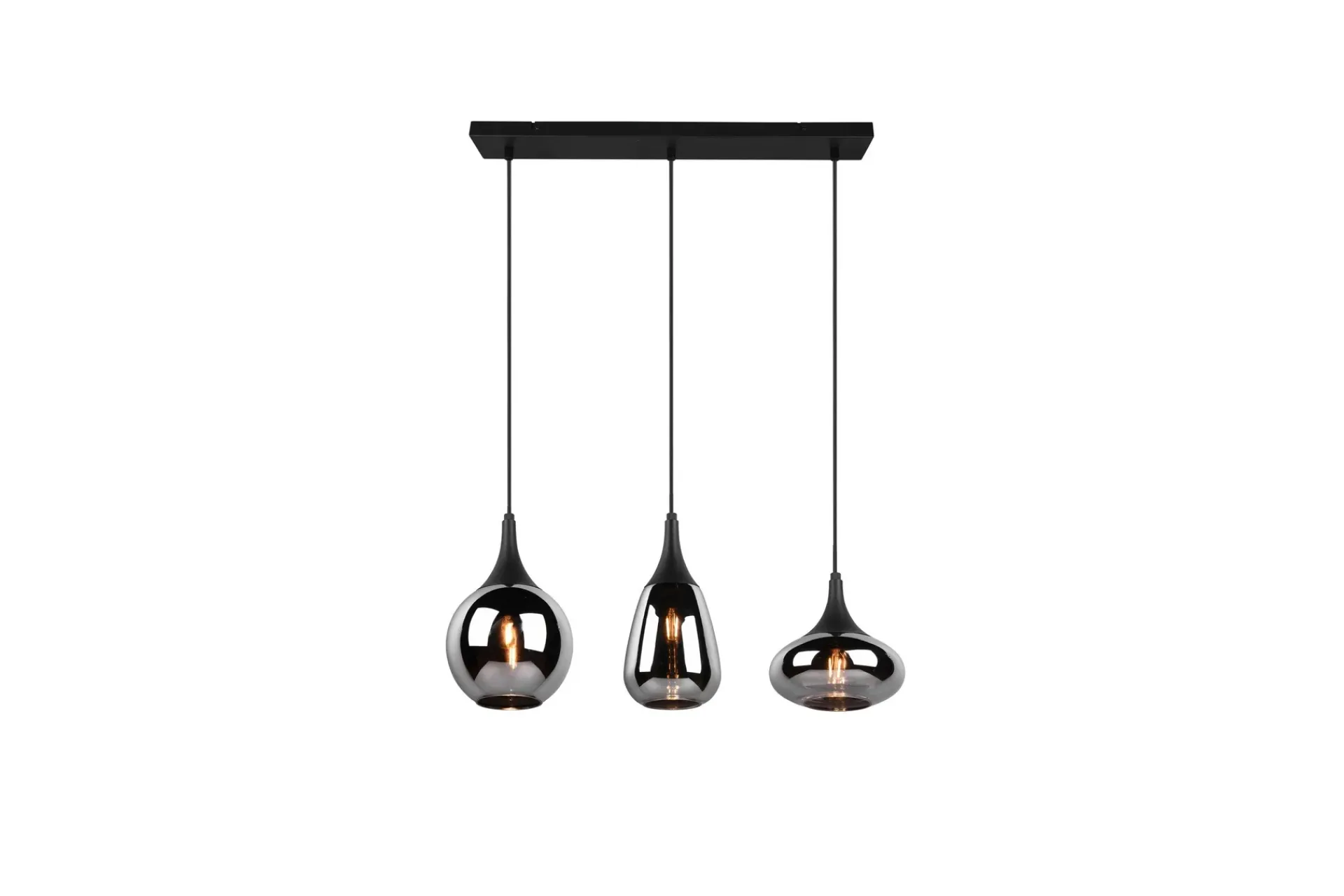 Trio Lighting Kjøkkenlampe|Barnelampe-Lumina Pendellampe 3-os E14 Mattsvart