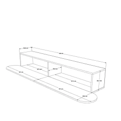 Tv-Benk & Mediabenk-Lumina TV-benk 180x29,5x31,6 cm Atlantic-furu