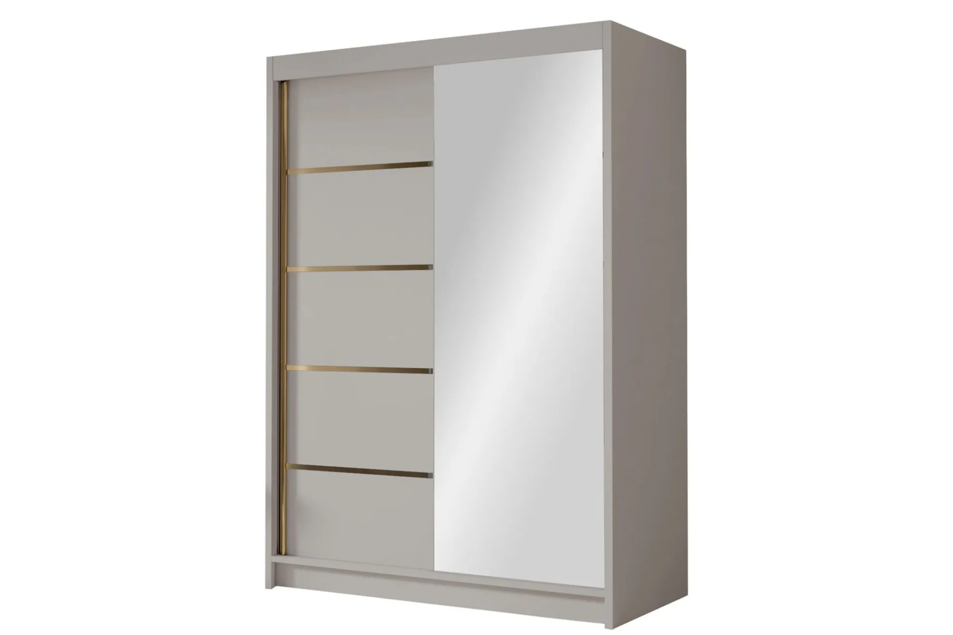 Garderober & Garderobesystem-Lungos Garderobe med Speil 120x200 cm Beige