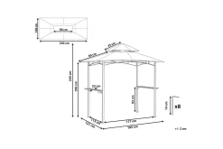 Lysthus & Gazebo-Lusthus Beliani Naro Beige/svart Beige||Black Beige,Svart