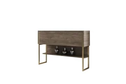 Kommode|Gangoppbevaring-Luxe Kommode 120 cm Gull,Valnöt