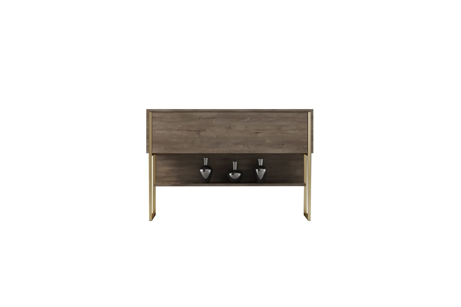 Kommode|Gangoppbevaring-Luxe Kommode 120 cm Gull,Valnöt
