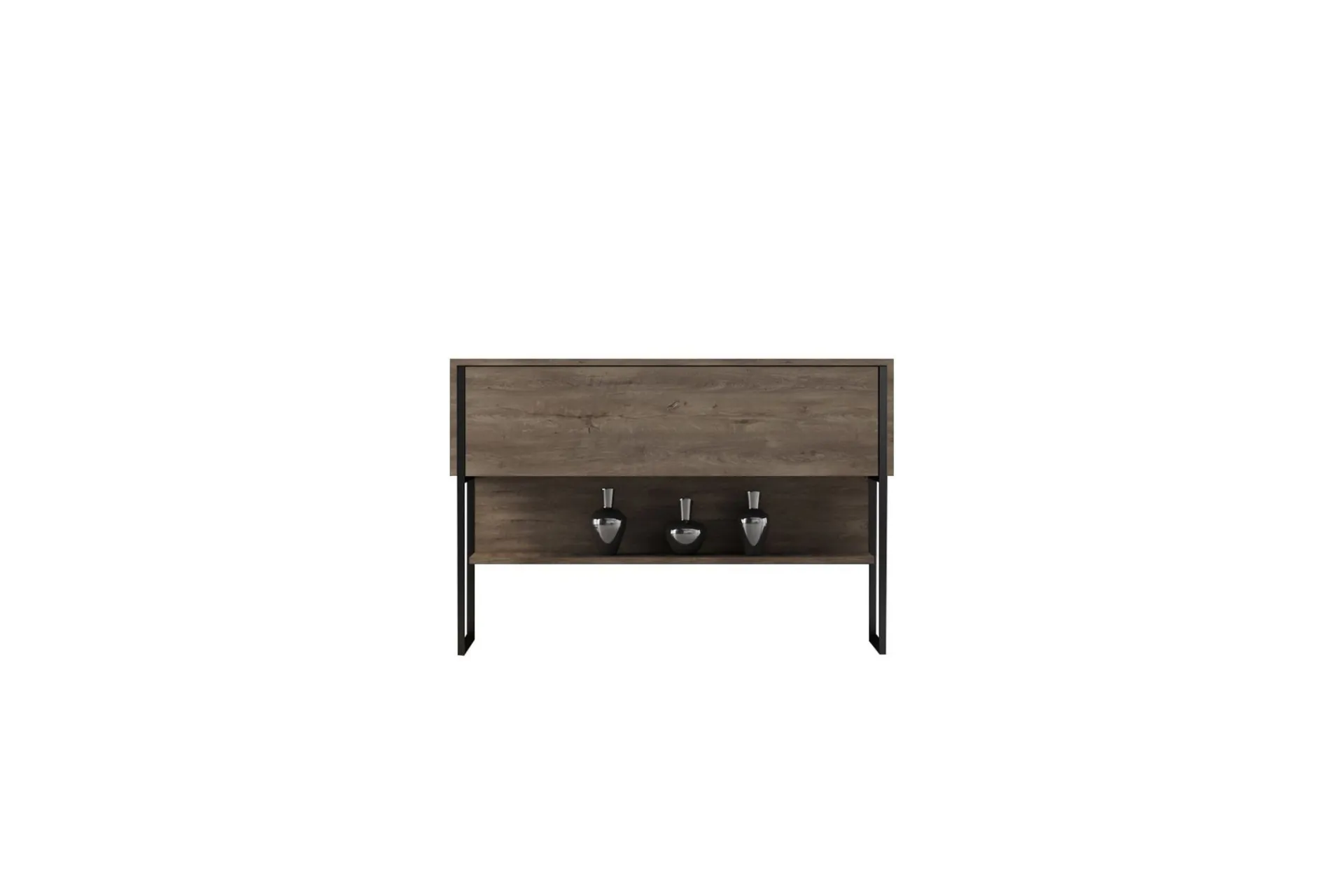 Kommode|Gangoppbevaring-Luxe Kommode 120 cm Svart,Valnöt