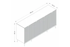Gangbord|Avlastningsbord-Luxe Konsollbord 180 cm Sandeik