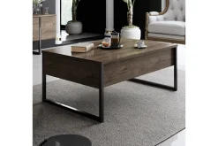 Sofabord-Luxe Soffbord 90x40 cm Brun/Svart