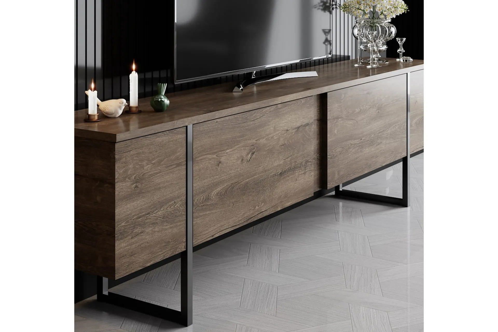 Luxe TV-benk med Oppbevaring 180x50 cm