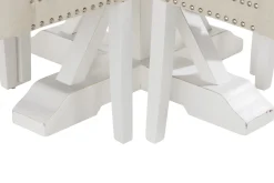 Bloomington Spisegrupper-Lyon Spisegruppe 120 cm Rund inkl 4 Bergviken Stoler Brun,Hvit