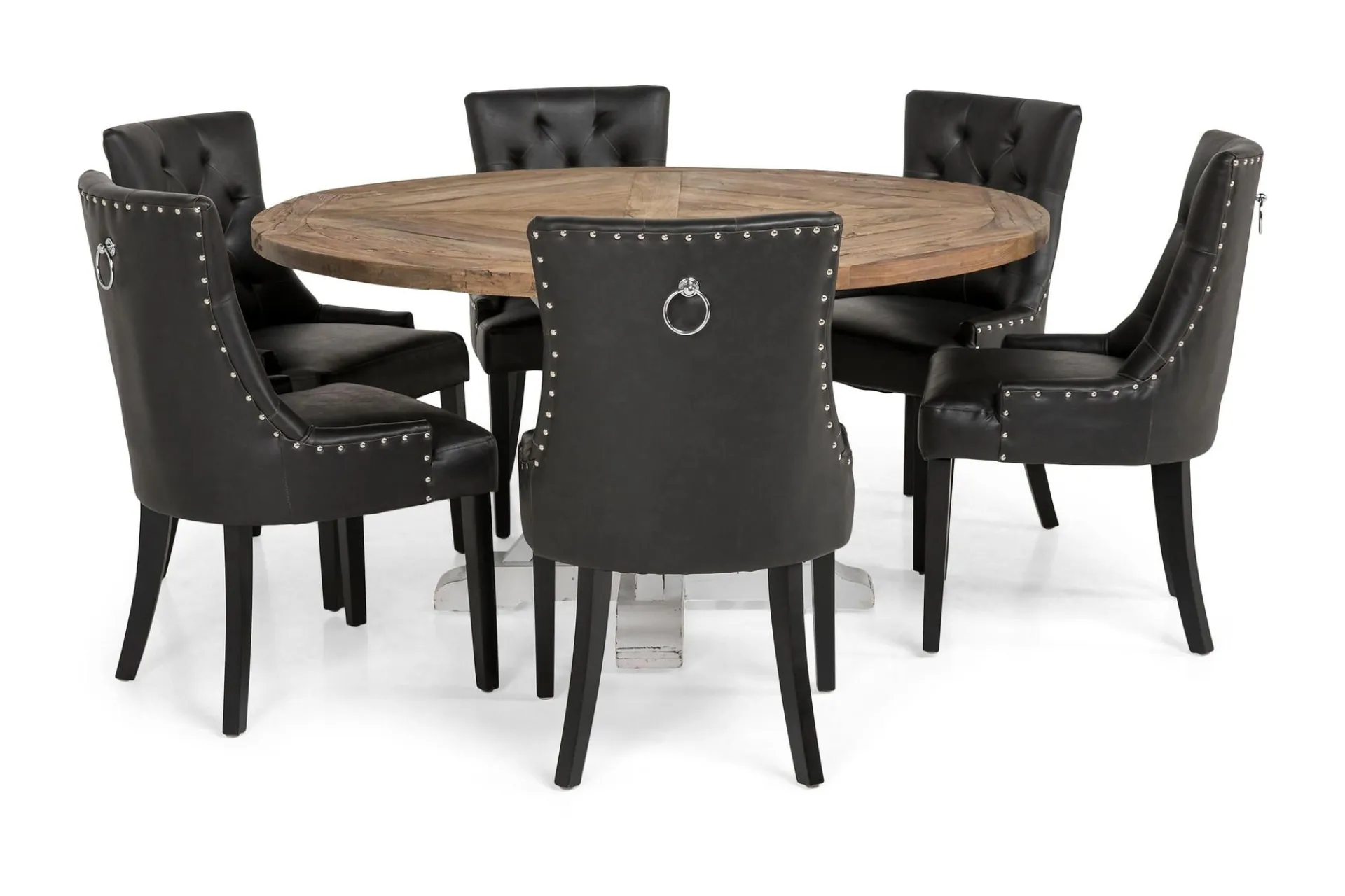 Bloomington Lyon Spisegruppe 150 cm Rund med 6 Tuva Lenestol